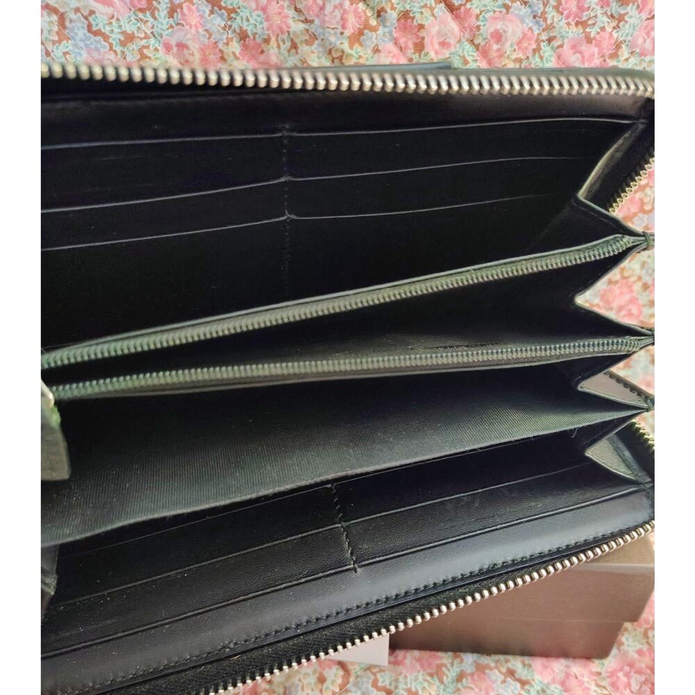 Vintage Gucci GG Supreme Zip-Around Wallet – Black & Gray Canvas & Leather - Picture 8 of 12